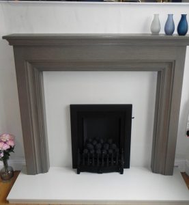 Grey Wood Fireplace