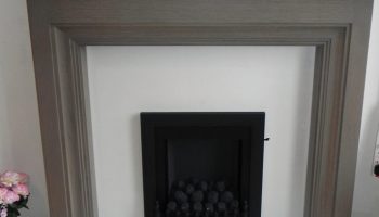 Grey Wood Fireplace