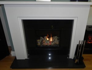 Black Gloss Gas Fire