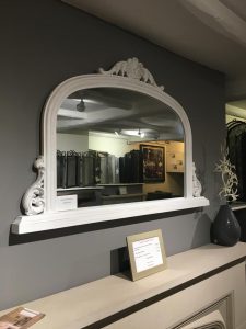 White Overmantel Mirror